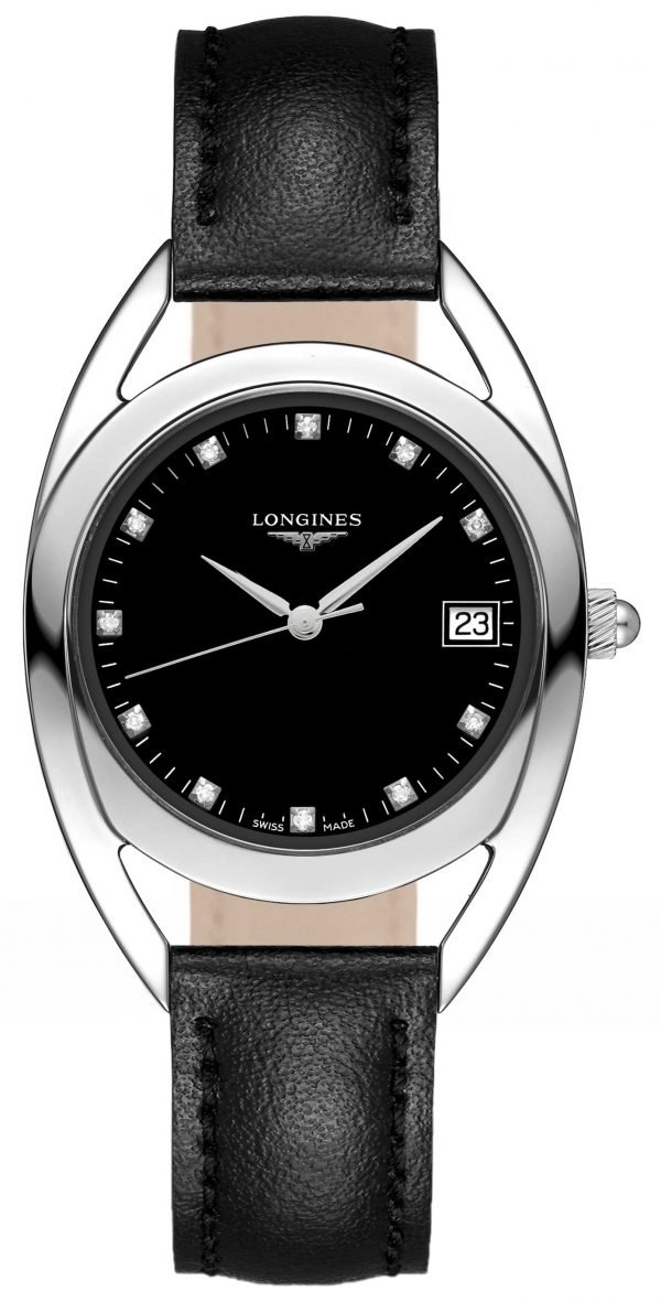 Longines Equestrian L6.138.4.57.0 Kello Musta / Nahka