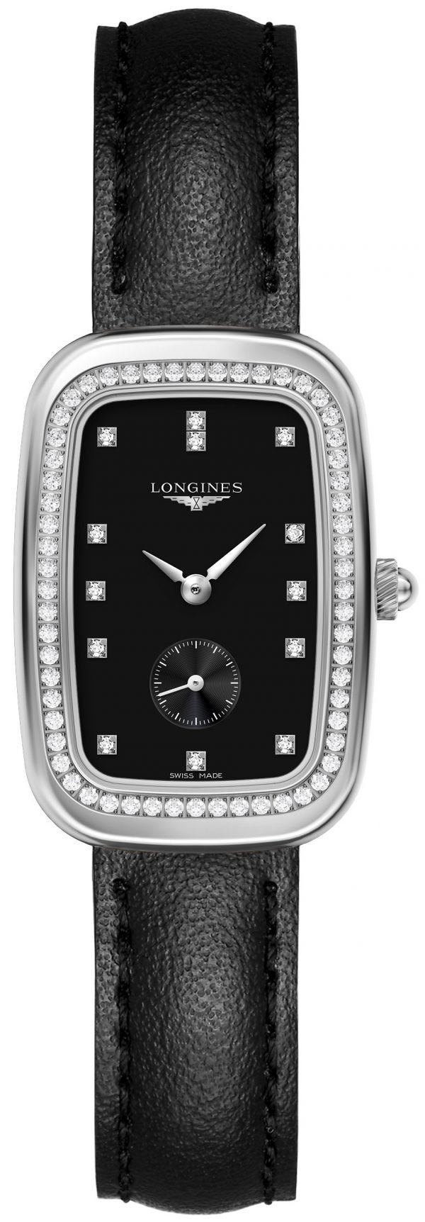 Longines Equestrian L6.142.0.57.0 Kello Musta / Nahka