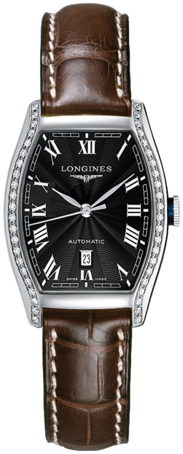 Longines Evidenza L2.142.0.50.2 Kello Musta / Nahka