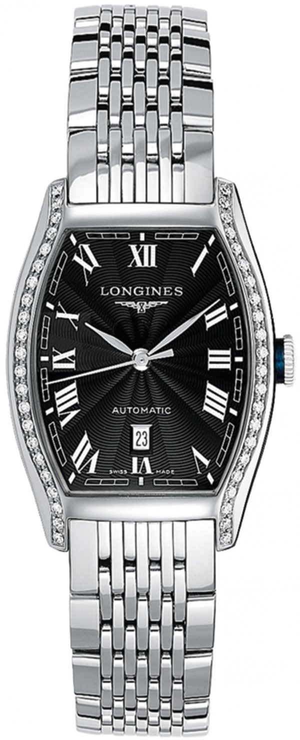 Longines Evidenza L2.142.0.50.6 Kello Musta / Teräs