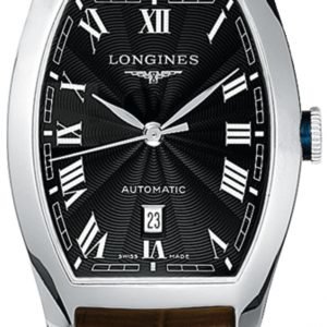 Longines Evidenza L2.142.4.51.2 Kello Musta / Nahka