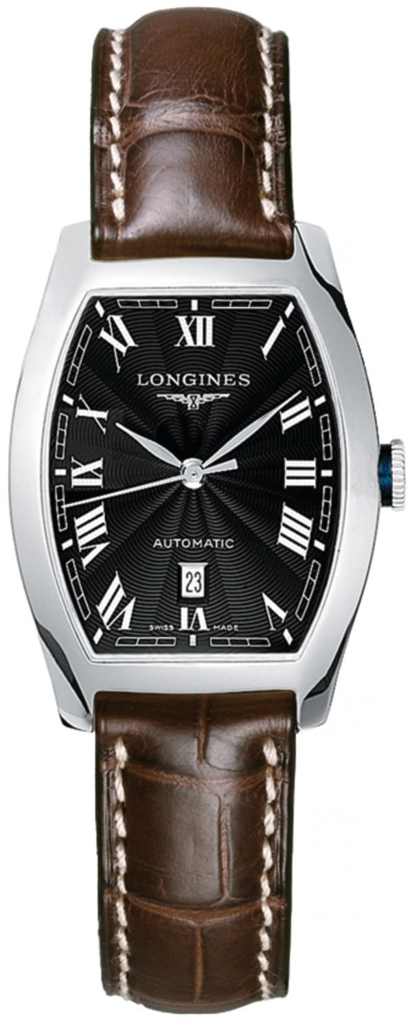 Longines Evidenza L2.142.4.51.2 Kello Musta / Nahka