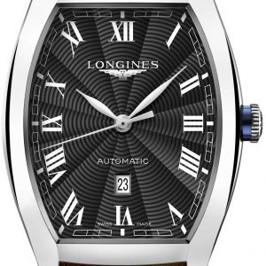 Longines Evidenza L2.342.4.51.4 Kello Musta / Nahka