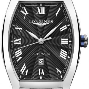 Longines Evidenza L2.342.4.51.6 Kello Musta / Teräs