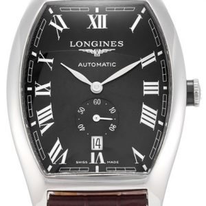 Longines Evidenza L2.642.4.51.4 Kello Musta / Nahka