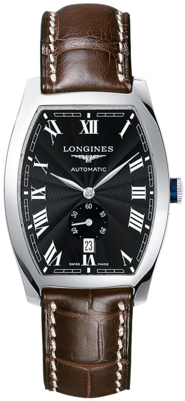 Longines Evidenza L2.642.4.51.9 Kello Musta / Nahka