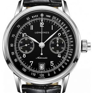 Longines Heritage L2.800.4.53.0 Kello Musta / Nahka