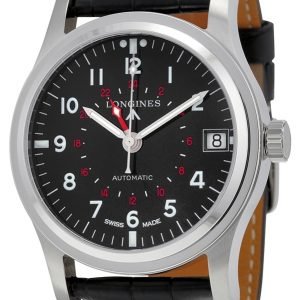 Longines Heritage L2.831.4.53.2 Kello Musta / Nahka