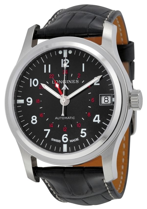 Longines Heritage L2.831.4.53.2 Kello Musta / Nahka