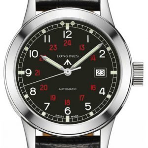 Longines Heritage L2.832.4.53.0 Kello Musta / Nahka