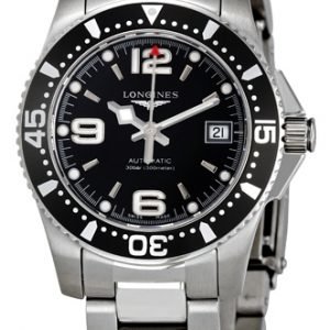 Longines Hydroconquest L3.284.4.56.6 Kello Musta / Teräs