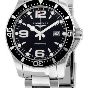 Longines Hydroconquest L3.640.4.56.6 Kello Musta / Teräs