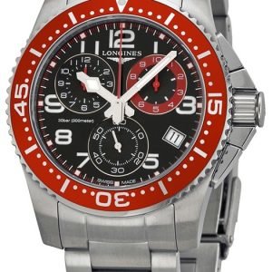 Longines Hydroconquest L3.690.4.59.6 Kello Musta / Teräs