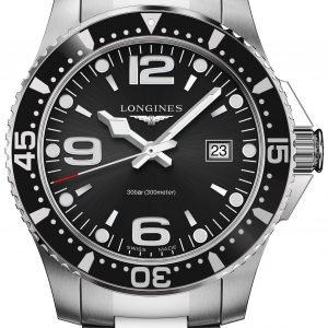 Longines Hydroconquest L3.730.4.56.6 Kello Musta / Teräs