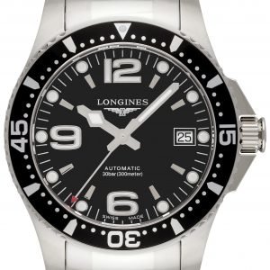 Longines Hydroconquest L3.741.4.56.6 Kello Musta / Teräs