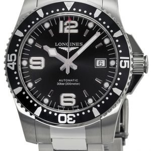 Longines Hydroconquest L3.742.4.56.6 Kello Musta / Teräs