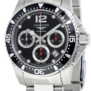 Longines Hydroconquest L3.744.4.56.6 Kello Musta / Teräs