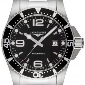 Longines Hydroconquest L3.840.4.56.6 Kello Musta / Teräs