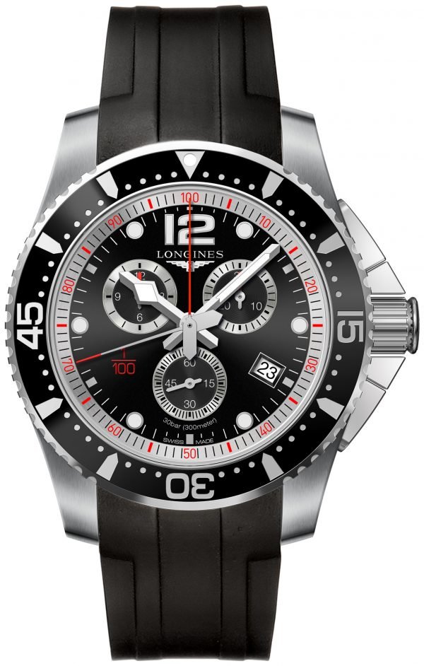 Longines Hydroconquest L3.843.4.56.2 Kello Musta / Kumi