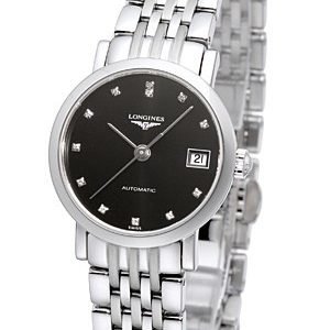 Longines Longines Elegant L4.309.4.57.6 Kello Musta / Teräs