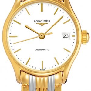 Longines Lyre L4.360.2.12.7 Kello Valkoinen / Kullansävytetty