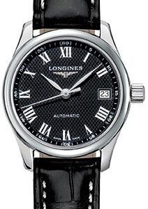 Longines Master L2.128.4.51.7 Kello Musta / Nahka