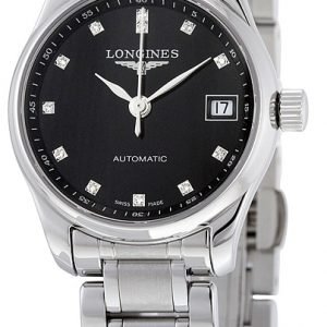 Longines Master L2.128.4.57.6 Kello Musta / Teräs