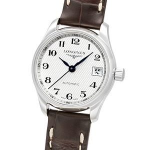 Longines Master L2.128.4.78.3 Kello Valkoinen / Nahka