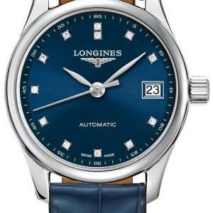 Longines Master L2.128.4.97.0 Kello Sininen / Nahka