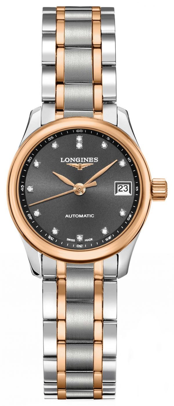 Longines Master L2.128.5.07.7 Kello Harmaa / 18k Punakultaa