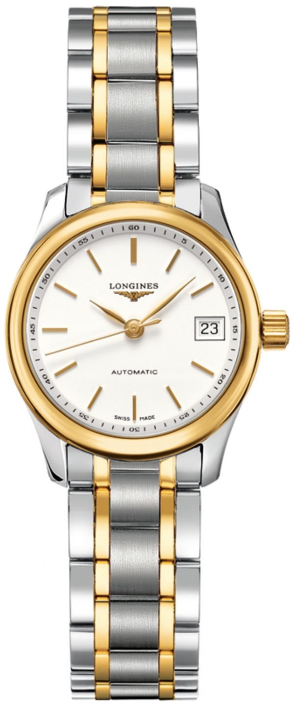 Longines Master L2.128.5.12.7 Kello Valkoinen / 18k Keltakultaa