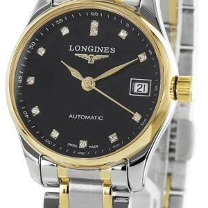 Longines Master L2.128.5.57.7 Kello Musta / Teräs