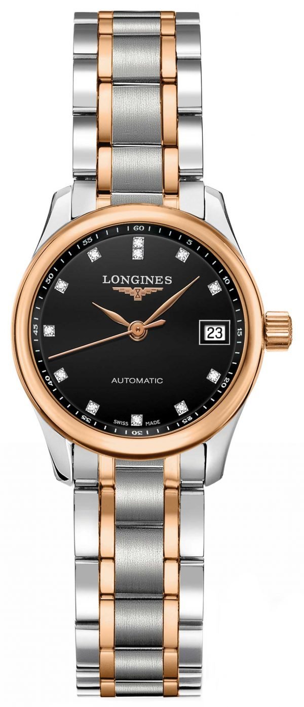 Longines Master L2.128.5.59.7 Kello Musta / 18k Punakultaa