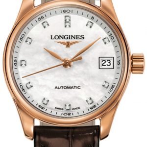 Longines Master L2.128.8.87.3 Kello Valkoinen / Nahka