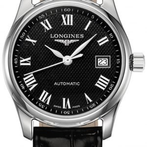 Longines Master L2.257.4.51.7 Kello Musta / Nahka