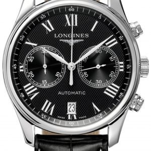 Longines Master L2.629.4.51.7 Kello Musta / Nahka