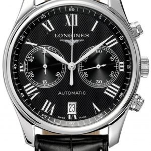 Longines Master L2.629.4.51.8 Kello Musta / Nahka