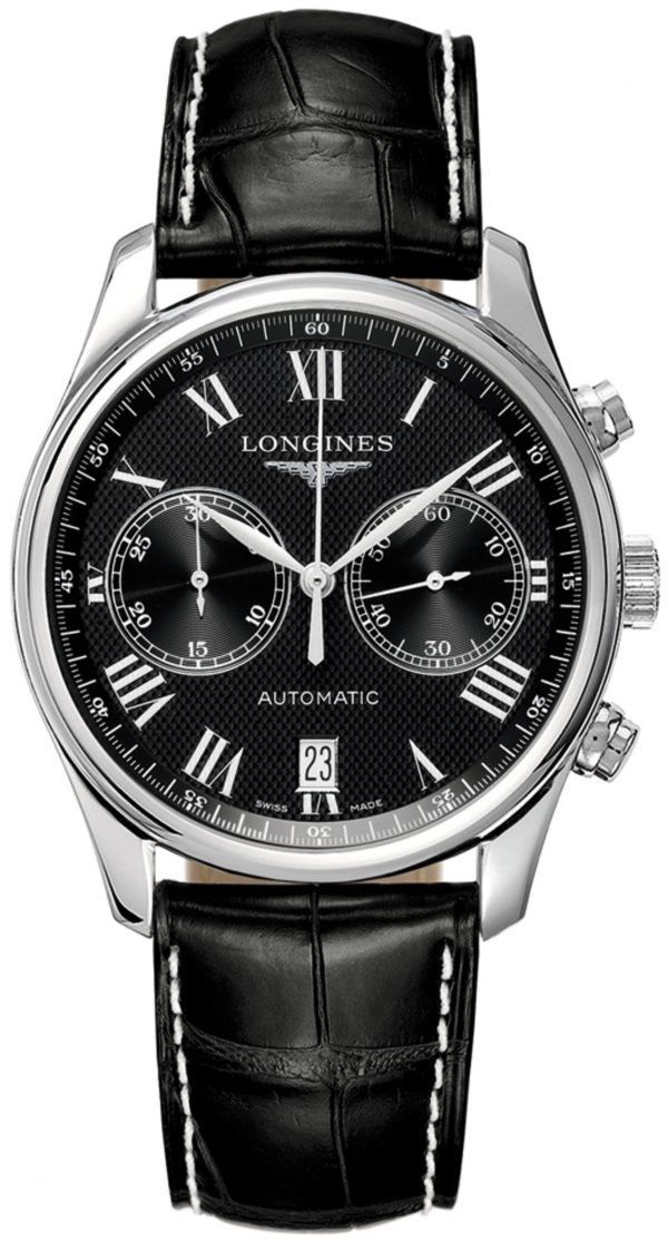 Longines Master L2.629.4.51.8 Kello Musta / Nahka