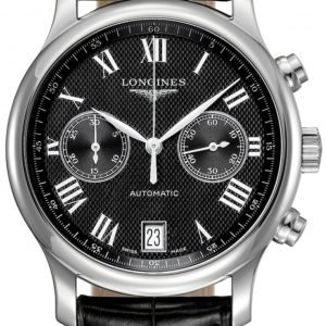 Longines Master L2.669.4.51.7 Kello Musta / Nahka