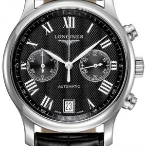 Longines Master L2.669.4.51.8 Kello Musta / Nahka