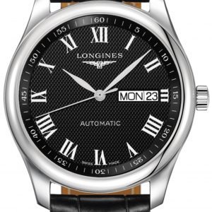 Longines Master L2.755.4.51.7 Kello Musta / Nahka