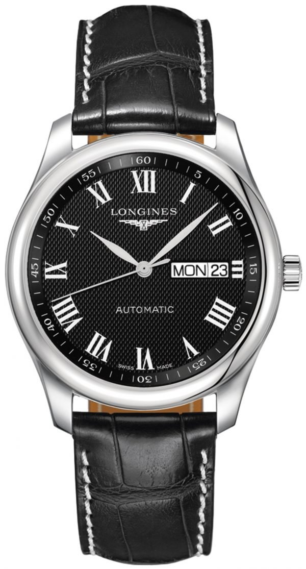 Longines Master L2.755.4.51.7 Kello Musta / Nahka