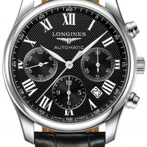 Longines Master L2.759.4.51.7 Kello Musta / Nahka