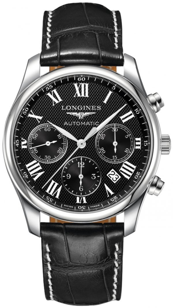 Longines Master L2.759.4.51.7 Kello Musta / Nahka