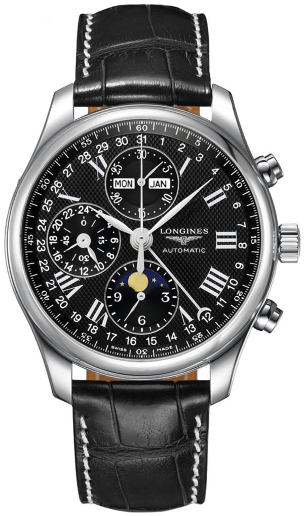 Longines Master L2.773.4.51.7 Kello Musta / Nahka