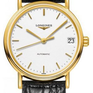 Longines Presences L4.322.2.12.2 Kello Valkoinen / Nahka