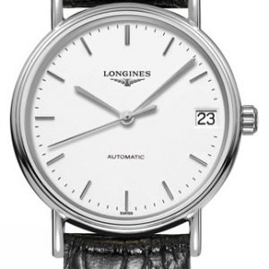 Longines Presences L4.322.4.12.2 Kello Valkoinen / Nahka