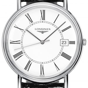 Longines Presences L4.790.4.11.2 Kello Valkoinen / Nahka