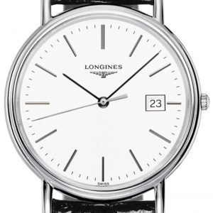 Longines Presences L4.790.4.12.2 Kello Valkoinen / Nahka