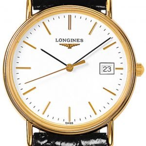 Longines Presences L4.819.2.12.2 Kello Valkoinen / Nahka